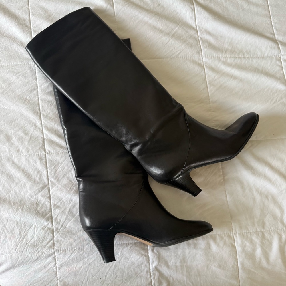 Papagallo Elegant Black Knee-High Women's Boots Size 6.5 - Picture 6 of 6